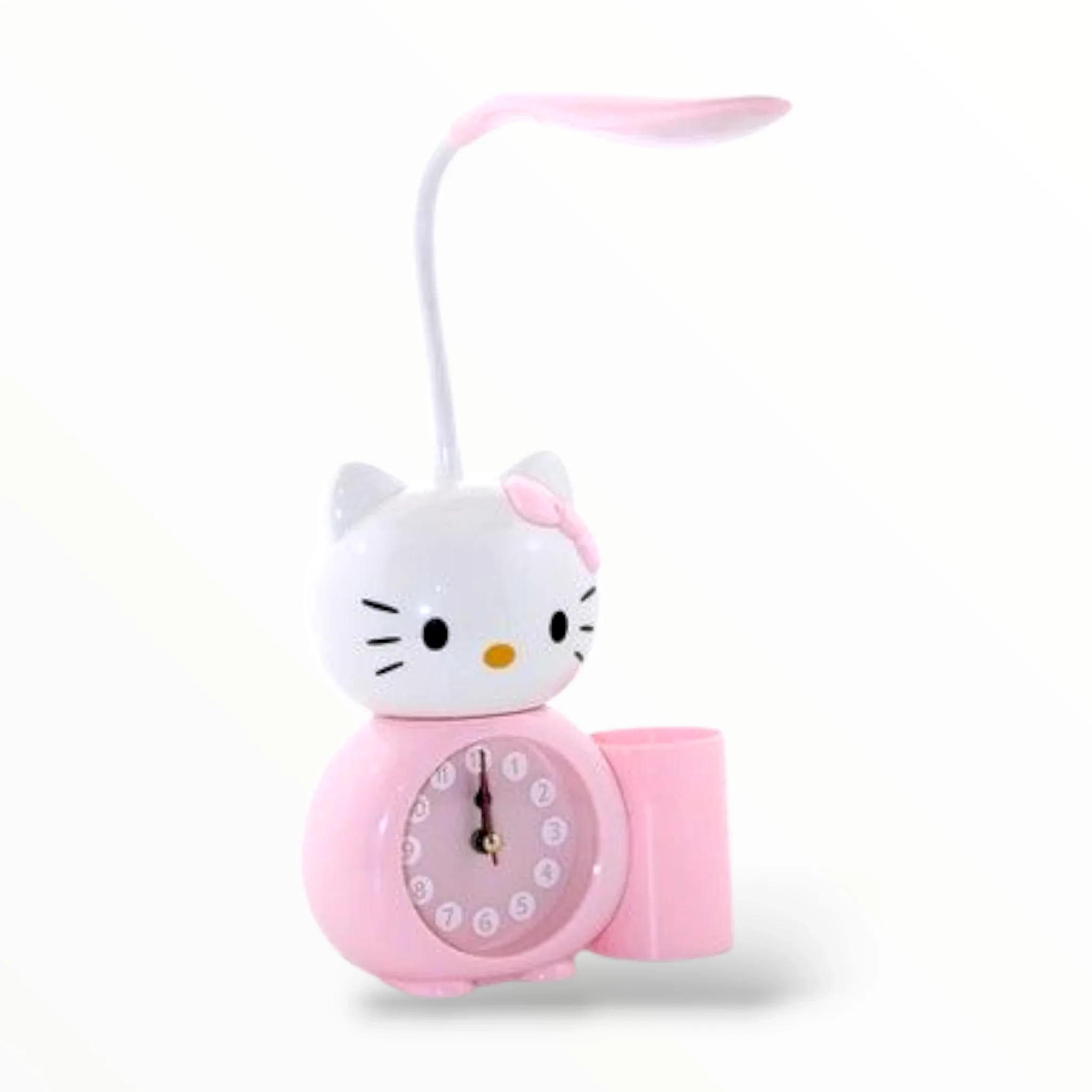 Lámpara Hello Kitty con reloj despertador