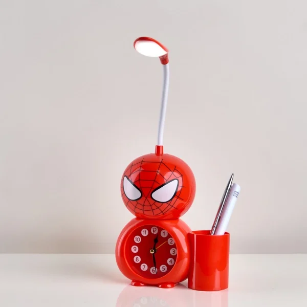 Lámpara Spiderman con reloj despertador