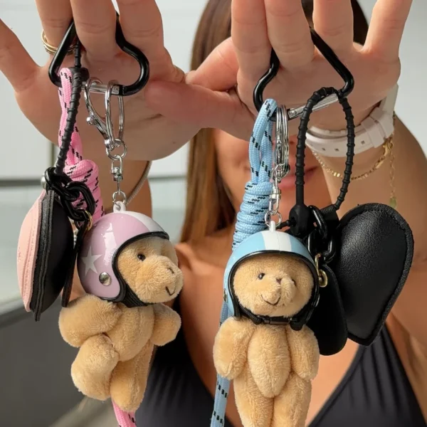 Llavero de peluche oso