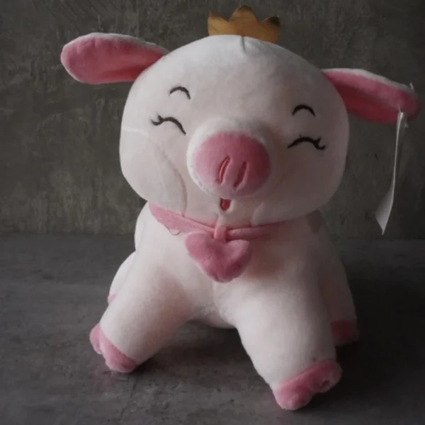 Peluche cerdita con corazón 30 cm