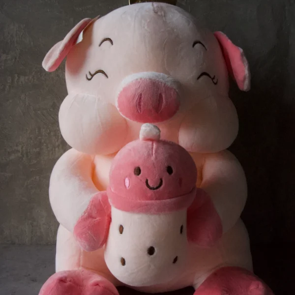 Peluche cerdita con tetero 40 cm