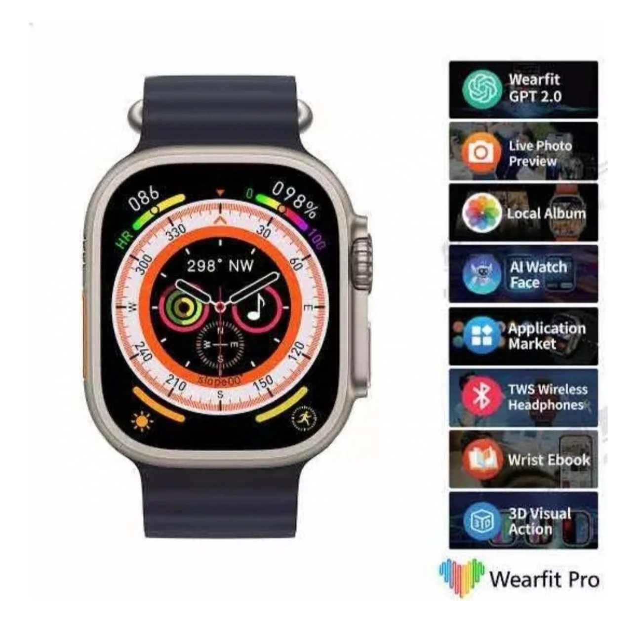 Reloj inteligente HK9 2 Max 49 mm